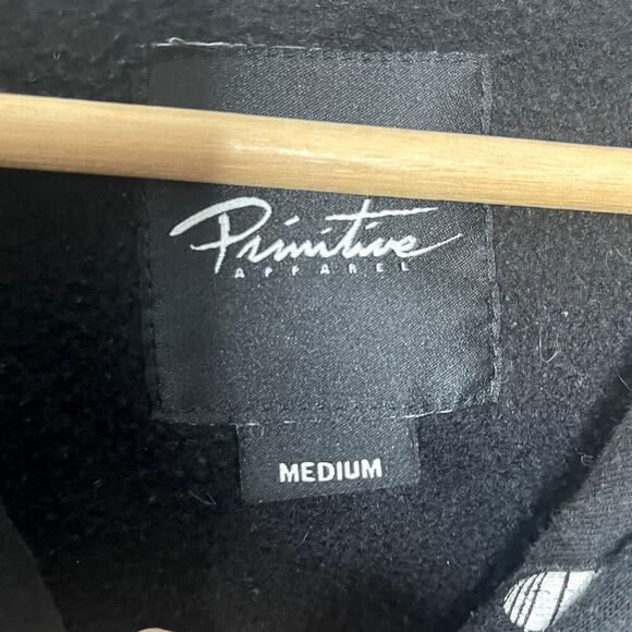 PRIMITIVE  SCRIBBLE POLKA DOT BLACK ‎ HOODIE SIZE M - Picture 6 of 8